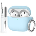AhaStyle AirPods 4 ケース カバー (2024) クリーニングキット付き ソフトシリコン AirPods 第4世代 ケース フルボディ 耐衝撃...
