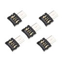 chenyang マイクロUSB OTGアダプター Micro USBオス→USB 2.0メス ウルトラミニサイズコネクターアダプター 5個パック