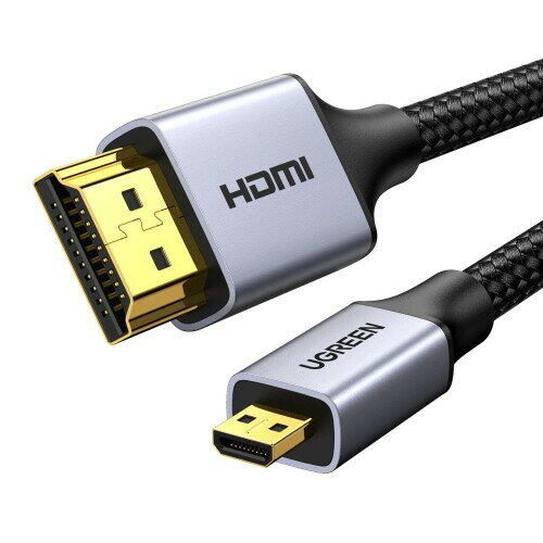 UGREEN マイクロhdmiケーブル hdmi Micro hdmi 変換 双方向伝送 高耐久性 4K 60Hz 3D HDR ARC 高速18Gbps テレビ カメラ GoPro Hero 7 6 5 Raspberry Pi 4 Sony Nikon Yoga 3 Pro等対応 1M