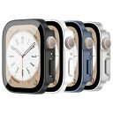 4パックウォッチ保護ケースコンパチブルApple Watchシリーズ8 7 41/45mm全面保護強化ガラススクリーンプロテクター、耐衝撃性 指紋防止 極薄軽量 一体感設計 高透過率 取扱簡単IWATCHシリーズ