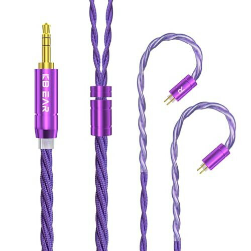 2pin 3.5mmリケーブル 5N単結晶銅 ケーブル 3.5mmイヤホンアップグレードケーブル イヤフォン交換ケーブル KZイヤホン用 castor/I3 MK3/ZSN/ZSN Pro/ZSN PROX/ZS10/ZS10 PRO/ZST/ZSTX 等に対応（2pin・3.5mmプ