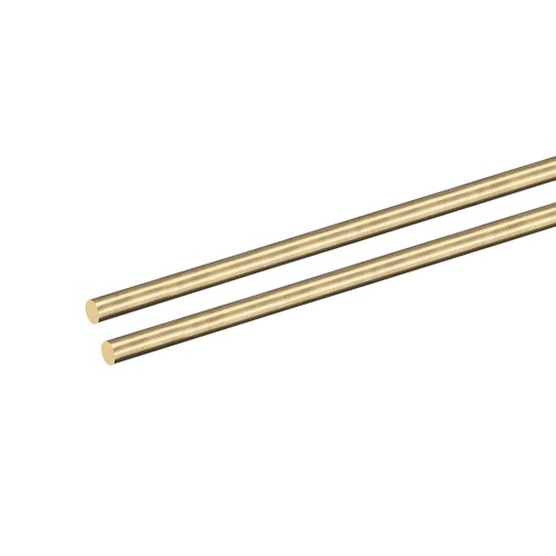DMiotech 2個 3 mm x 250 mm 真鍮ソリッド丸棒 真鍮棒 旋盤棒材 DIYクラフト用