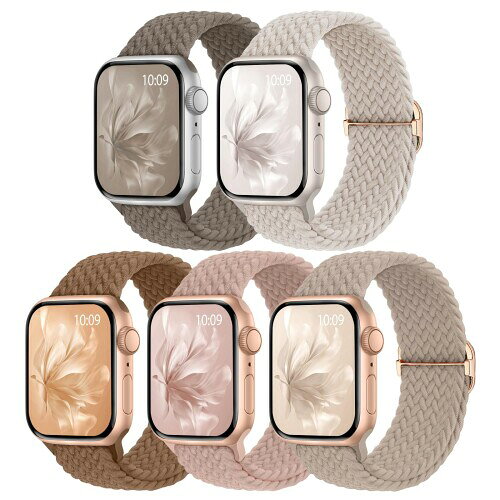Butifacion コンパチブル Apple Watch バンド 40mm 41mm 38mm 42mm 44mm 45mm 46mm 49mm ナイロン製 アップルウォッチ バンドレディース 伸縮性 iwatch ベルト Series 11/10/9/8/7/SE/6/5/4/3/2/1 編み込み 通気 柔らか