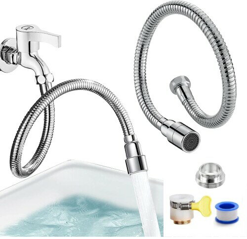 Zoubatt 蛇口シャワー キッチン シャワー 水道 エクステンダー 泡沫 節水 360度回転 水流切替 取付簡単..