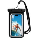 スマートフォン防水ケース、携帯乾燥バッグ、互換性最大7.0インチスマートフォン、携帯水中保護バッグ、携帯防水ケース、(ブラック)