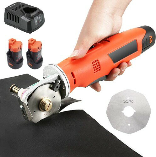 MXBAOHENG 充電式 電動カッター 電動布はさみ 布/段ボール/カーペット/紙などの切断 12V 最大切断厚さ2..