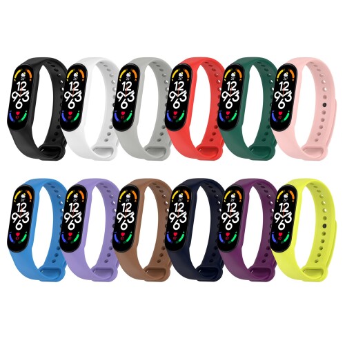 楽天まばし商店（BDIG） コンパチブル Xiaomi Mi band 7 ベルト Mi Band 7 バンドベルト替えベルト通気設計 ブレスレット柔らかい交換用 シリコン製 カラフル シャオミ スマートバンド