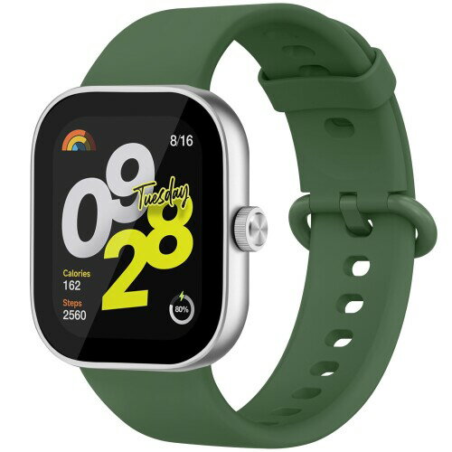 (Amzpas) Redmi Mi Band 9 Pro/Xiaomi Smart Band 8 Pro/Redmi watch 4 換えバンド 交換バンド 交換ベルト 柔らかい シリコンバンド 調節可能 シャオミ Redmi Watch 5 対応 交換バンド (ダークグリーン)