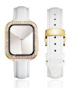 コンパチブル Apple Watch バンド 40mm 41mm 44mm 45mm コンパチブル アップルウォッチバンド レザー 革ベルトキラキラダイヤモンド...