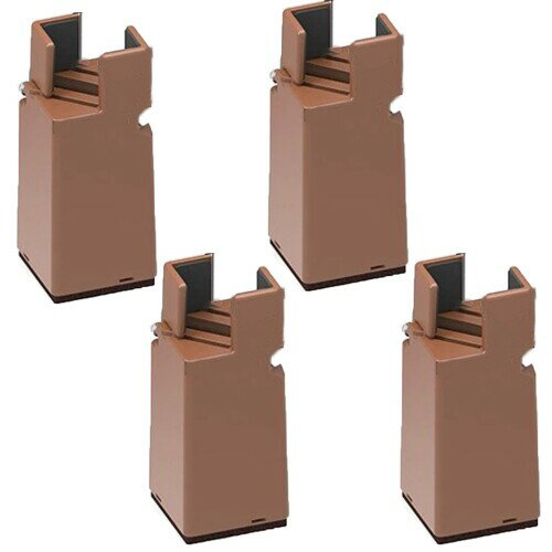 家具用高さ調整脚パッド 10cm高さアップ 耐荷重500kg 防滑フェルト底 床保護 掃除ロボット対応 ベッド ..