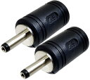 オーディオファン DC 変換プラグ 台湾製 DC5V 変換アダプター ブラック 5.5mm×2.5mm-3.5mm×1.3mm 2個セット