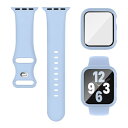 (Knossen) コンパチブル Apple Watchと互換性のあるバンド シリコン製 アップルウォッチ用バンド 保護カバー付き アップルウォッチ向けのスポーツベルト 互換用のApple Watch ベルトとケース 一