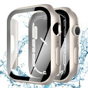 YUGYUG 対応 アップルウォッチ カバー Series SE2/SE/6/5/4 アップルウォッチ ケース PC素材 IP68 防水ケース Apple Watch ケース ガラスフィルム 一体型 日本旭硝子材 二重構造 Apple Watch カバー 全面(2)