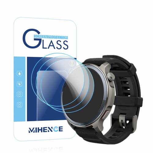 Mihence 保護フィルムと互換性のある Amazfit Balance 2 スマートウォッチ, 9H ガラス保護フィルム Compatible for Balance 2 Smartwatch (3枚入り)