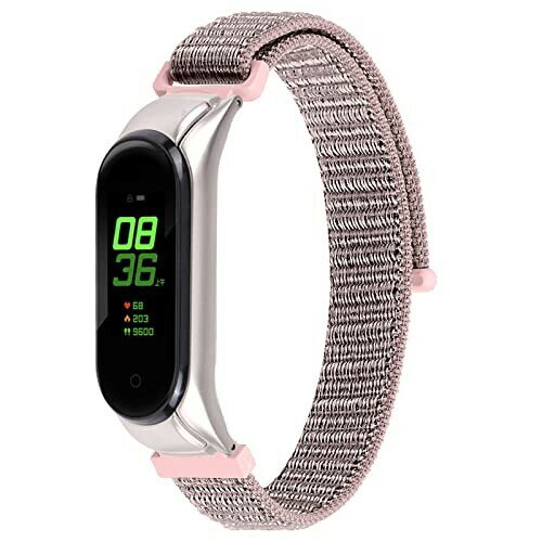 (PONATTENO) 交換用バンド For Xiaomi Smart Band 7 スマートバンド 7専用替えベルト サンドピンク 交換バンド ナイロン 脱着便利 アクセサリー 工具不要 (ピンク)