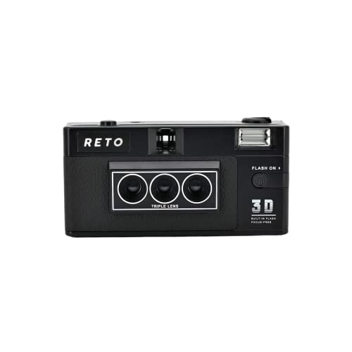 RETO Reto3D 35mm 3D フィルム カメラ - レトロ レンチキュラー 3D エフェクト ブーメラン ウィグルグラム カメラ