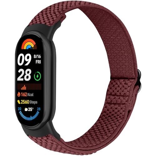 楽天まばし商店（BTTNG） 弾性ナイロン バンド Xiaomi Mi Band 8 と互換性のある、調整可能な伸縮性のあるブレスレット スポーツ ナイロン交換リストバンドXiaomi Mi Band 8 男性女性用 （1 個入り）