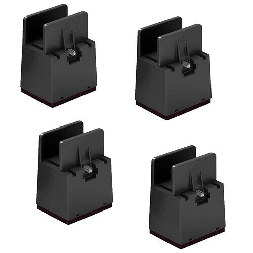 家具用高さ調整脚パッド 5cm高さアップ 耐荷重500kg 防滑フェルト底 床保護掃除ロボット対応 ベッドソ..