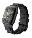 PEIPEIJIA コンパチブル アップル ウォッチ バンド 49mm 45mm 44mm 42mm Apple Watch バンド フッ素ゴム素材 長さ調整可能 アッアップルウォッチ バンド スポーツ 柔らかい 通気 防汗 耐衝撃 ブラッ