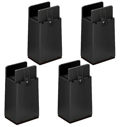 家具用高さ調整脚パッド 10cm高さアップ 耐荷重500kg 防滑フェルト底 床保護掃除ロボット対応 ベッドソ..