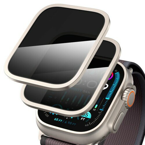 Suoman for Apple Watch Ultra 3/Ultra 2/Ultra保護フィルム(2枚）アップルウォッチ49mmフィルムfor iWatch Ultra 3/Ultra 2/Ultra ガラスフィルム 擦れ防止 耐沖撃 防指紋の9H高硬度アルミフレームの強化フィル