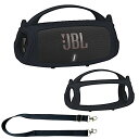 BCWXIONシリカゲル保護カバーfor JBL CHARGE 5ポータブルBluetoothオーディオ、ショルダーストラップ付き落下防止 耐衝撃 防塵 キズ防止 指紋防止 (ブラック)