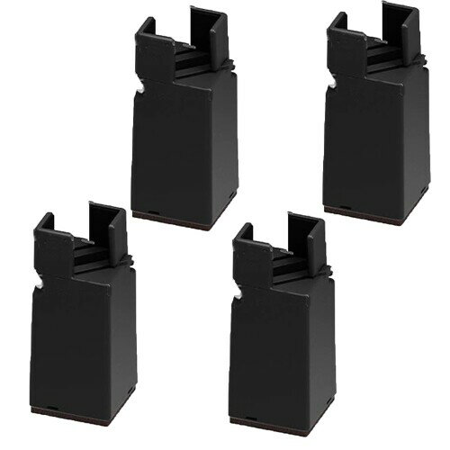 家具用高さ調整脚パッド 10cm高さアップ 耐荷重500kg 防滑フェルト底 床保護掃除ロボット対応 ベッドソ..