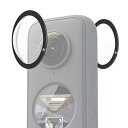 PULUZ insta360 one x2 レンズカバー PC 保護カバーにとって Insta360 One X2用、スティッキーレンズプロテクターケース アクションカメラアクセサリー(ブラック)
