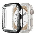 for アップルウォッチ カバー 44mm 40mm 45mm 41mm、2PCS女性ハードブリングケース+ガラススクリーンプロテクターカバーコンパチブルApp...