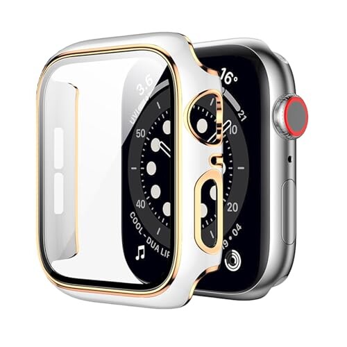ELYBYYLE for Apple Watch ケース Apple Watch Series 9/Series 8/Series 7 41mm 用 ケース 一体型 Apple Watch 9/8/7 41mm対応 日本旭硝子材 二重構造 apple watch 用カバー アップルウォッチ ケース 全面保護 耐衝撃 装