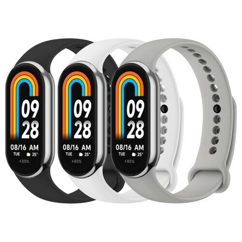 (YGTBSR) コンパチブル Xiaomi Smart Band 9 / Xiaomi Mi Band 8 バンド 替えベルト 柔らかい シリコン製 交換ベルト 対応 Xiaomi Smart band 8 / Xiaomi Mi band 9 スマートバンド 調節可能 女性用 男性用 (ブラッ