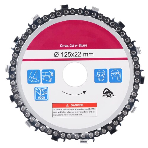 Wolfride ディスクグラインダー 刃 チェーンソー 14歯切り 直径125mm 穴径22mm 合金製 ディスクグライ..