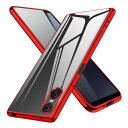 Xperia 10 VI ケース クリア SO-52E SOG14 スマホケース 透明 薄型 エクスペリア10VI カバー tpu 背面クリア 赤 ストラップホール付き XQ-ES44 軽量 耐衝撃 レッド