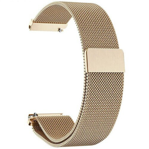 (Pellforia) 時計バンド スマートフォン バンド マグネット式 腕時計バンド 交換ベルト 18mm 20mm 22mm メッシュ ミラネーゼ 22mm シャンパンゴールド
