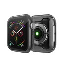 FYOUNG Compatible Apple Watch Series 4 保護ケース 40mm/44mm スクリーンプロテクターカバー 全面保護カバー 着装まま充電可能 耐衝撃/軽量/脱着簡単 (メッキ, ブラック)(2)