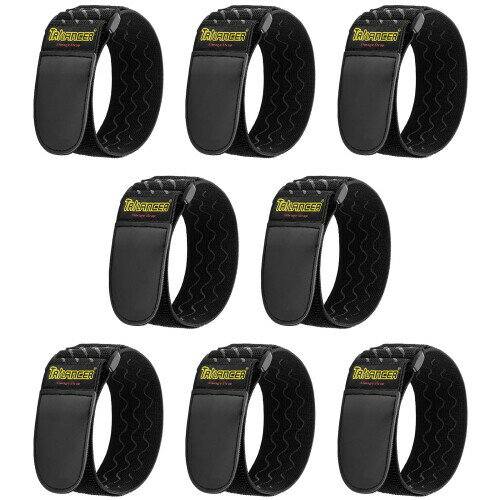 Trilancer ゴムバンド マジック式 伸縮ベルト 結束バンド、滑り止め付き、30x5cm（8本）頑丈・万能延長..