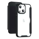 YUYIB スマホケース 対応 iPhone 14 ケース 6.1" 手帳型 背面 クリア 透明 高級なPUレザー+PCパネル+TPUバンパー マグネットが内蔵 衝撃吸収 軽量薄型 ブランド 対応 アイフォン14 手帳型 ケース (