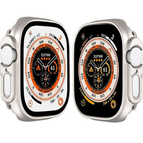 NINKI対応Apple Watch Ultra 49mm 用ケース 保護バンパー PC材質 薄型軽量 光沢 頑丈 衝撃保護 装着簡単 キズ防止 防塵 アップルウォッチ Ultra フレーム（スターライト＊2 49mm）