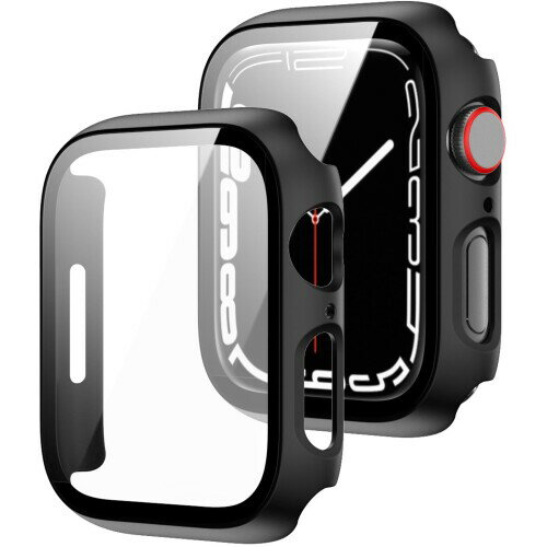 UIUIKA Apple Watch カバー Series SE2/SE/6/5/4 40mm 対応 アップルウォッチ用 ケース 超薄型 PC+ガラス素材 一体型 Apple Watch ケース対応 全面保護 超薄型 装着簡単 耐衝撃 高透過率 指紋防止 傷防止（