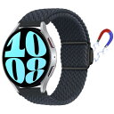 (LanQii) 20mm バンド 用の Samsung Galaxy Watch Watch 7/6/5/4 (40mm 44mm)/ Galaxy Watch FE/Galaxy Watch 6 Classic (43mm 47mm) 対応 ナイロン バンド 編み込み 用 Watch 5 Pro 45mm 対応 ストラップ 替えベルト 交換ベルト(2)