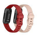 (ToVioc) バンド Fitbit Inspire 3 対応 シリコンバンド スポーツストラップ 替えベルト 柔らかい 軽量 防水 耐汗性 耐久性 交換ベルト 男女兼用 Fitbit Inspire 3 対応 (Sサイズ レッド+ライトピンク)