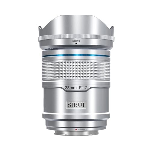 SIRUI Sniper 23mmオートフォーカスレンズ、F1.2広角APS-CカメラレンズA5 A6 A7 FX A9 ZV-Eシリーズ(Eマウント、シルバー)