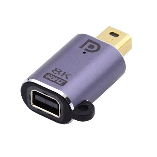 xiwai 8K Mini DisplayPort 1.4 オス - Mini DP メス 60hz アダプター UHD 4K 144hz 7680 * 4320 ウル..