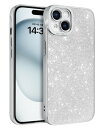 GUAGUA iPhone 15ケース キラキラ いPhone15 保護ケース 透明 カバー クリア2in1 耐衝撃 おしゃれ tpu 薄型 軽量 グリッター 輝きピカピカ ケース ワイアレス充電対応 滑り止め ストラップホール
