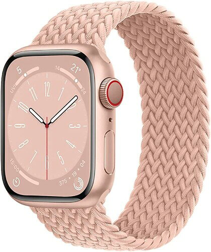 コンパチブル apple watch バンド ブレイデッドソロループ 柔らかいシリコーン糸混紡リサイクルヤーン素材 ステンレス留め具 apple watch ultra3/ultra2/ultra/10/9/8/7/6/5/4/3/2/1/SE対応 通気性 38mm/40mm/4