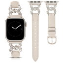 コンパチブル Apple Watch バンド/アップルウォッチ バンド 42/44/45/46/49mm レディース 女性 あっぷるうぉっちC型キラキラ本革 レ...