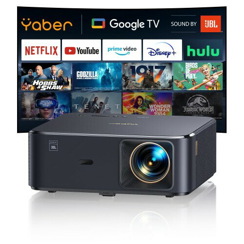 Yaber K2s プロジェクター 家庭用 1000ANSI高輝度 1080p プロジェクター 4k対応 オートフォーカス&自動台形補正 7000+アプリ対応 TVドングル内蔵 WiFi 6 ブルートゥース対応 天井吊り可 Yaber K2s プロジェクター 家庭用 1000ANSI高輝度 1080p プロジェクター 4k対応 オートフォーカス&自動台形補正 7000+アプリ対応 TVドングル内蔵 WiFi 6 ブルートゥース対応 天井吊り可