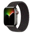 コンパチブル apple watch アップルウォッチ用バンド iwatch 柔らかいシリコーン糸混紡リサイクルヤーン素材 ブレイデッドソロループ 編組バンド apple watch ultra/8/7/6/5/4/3/2/1/SEに対応 通気性 38