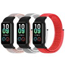 (Onetmpre) ナイロンバンドのAmazfit Band 7ソフトナイロンスポーツストラップ調整可能な通気性交換用リストバンド女性用男性ウォッチバンドアクセサリー(2)