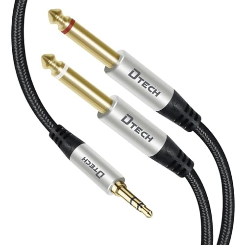 DTECH 3.5mm to 6.35mm x 2 オーディオ変換